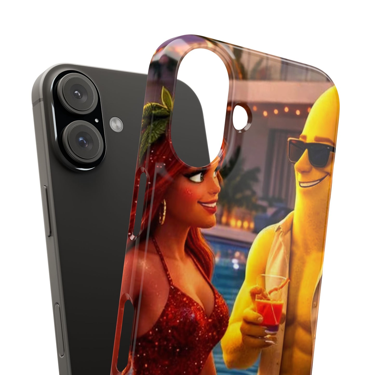 Fruit Love Island Strawberina & Bananito iPhone Case
