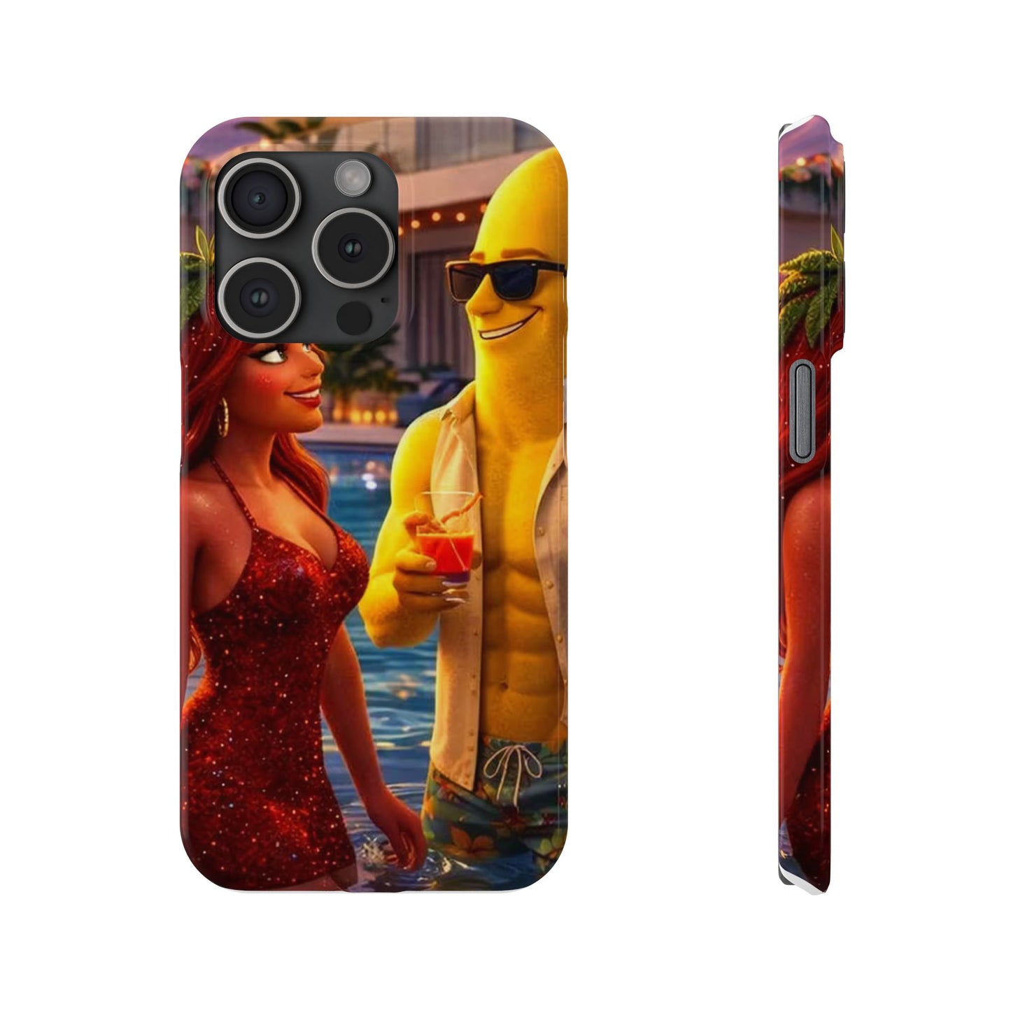 Fruit Love Island Strawberina & Bananito iPhone Case
