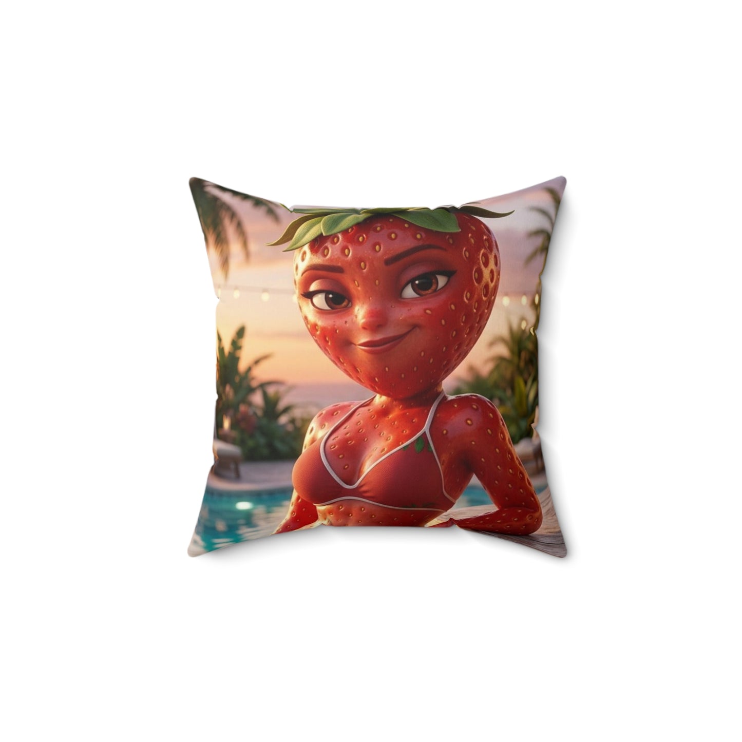 Fruit Love Island Strawberina Cushion